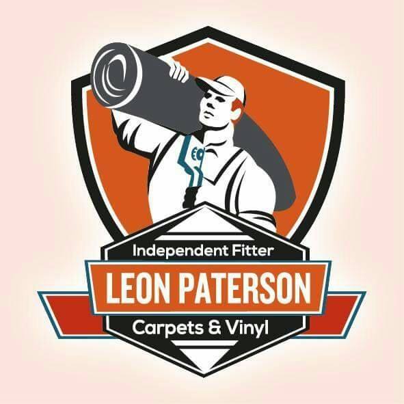 Leon Paterson Carpet Fitter Logo, Ginger Hair, Carpet fitter, carrying carpet
